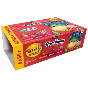 Сирок Ростишка Фруктове асорті 2,5% 6*50г - купити, ціни на Чудо Маркет - фото 1