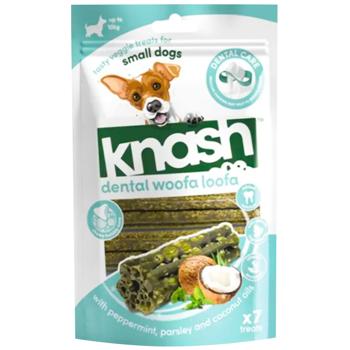 Knash Woofa Loofa Snack for Dental Health of Small Breed Dogs with Mint, Parsley and Coconut Oil 115g