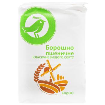 Борошно Auchan пшеничне класичне вищого гатунку 1кг - купити, ціни на - фото 2