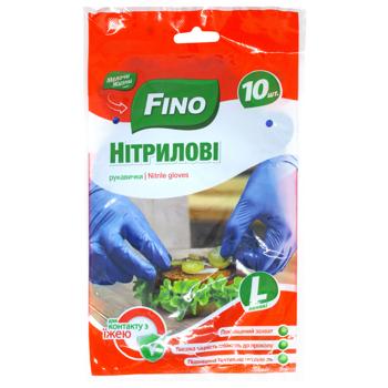 Fino Nitrile Household Gloves L 10pcs - buy, prices for COSMOS - photo 1