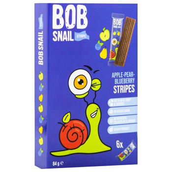 Конфеты Bob Snail яблочно-грушево-черничный страйп 84г - купить, цены на Auchan - фото 1