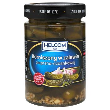 Helcom Gherkins with Pepper and Garlic 327ml - buy, prices for COSMOS - photo 1