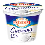 President Sour Cream 15% 180g