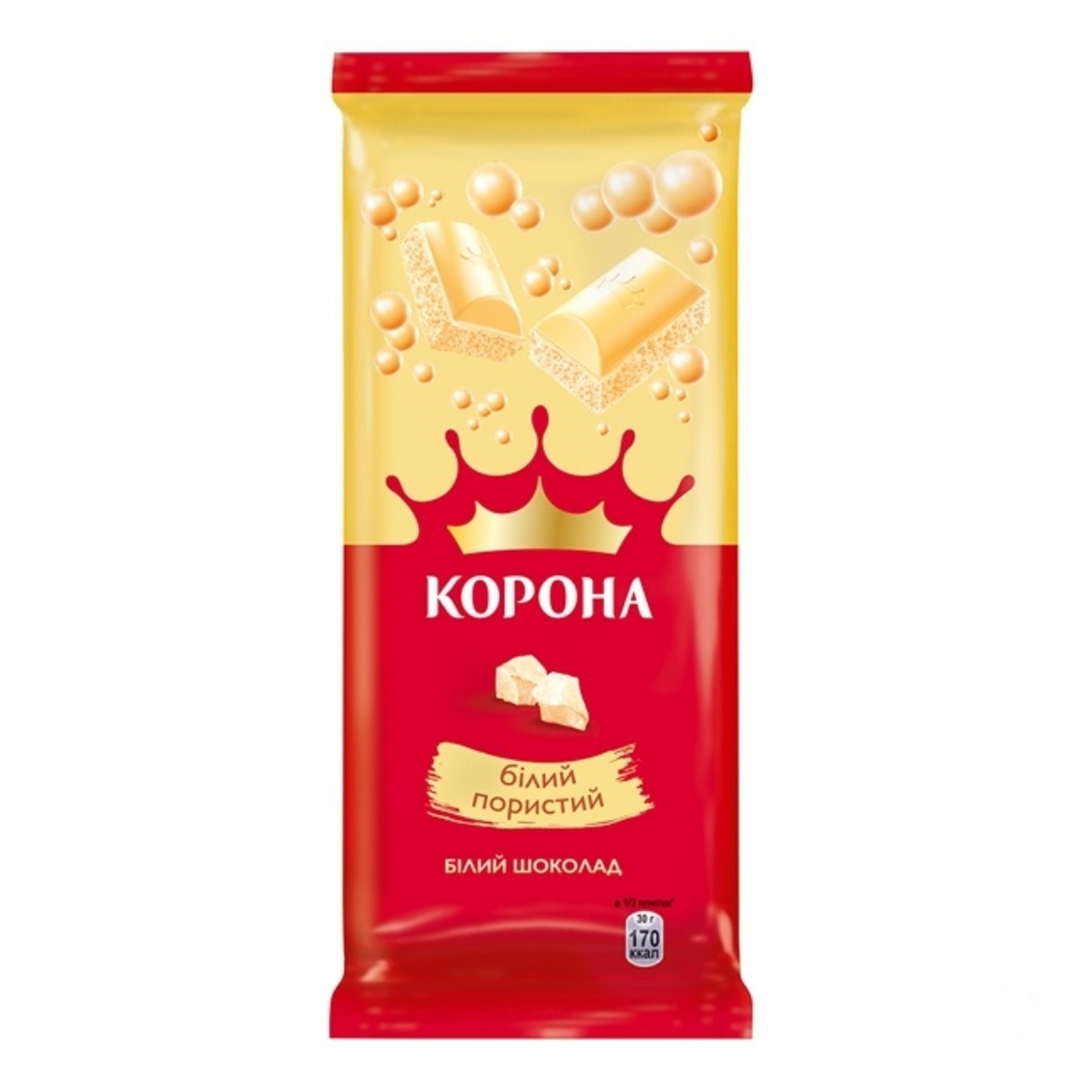 

Шоколад Корона белый пористый 80г