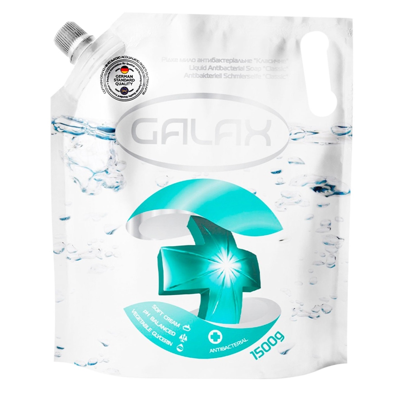 

Мыло Galax Классическое жидкое антибактериальное 1,5л