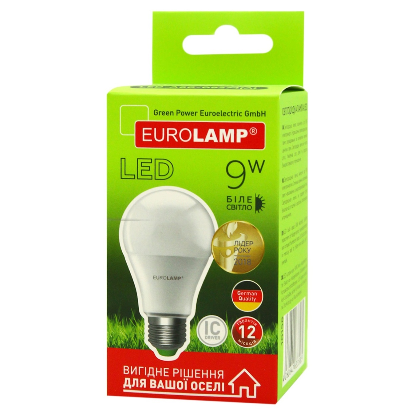 

Лампа Eurolamp LED А60 4000K Е27 9Вт