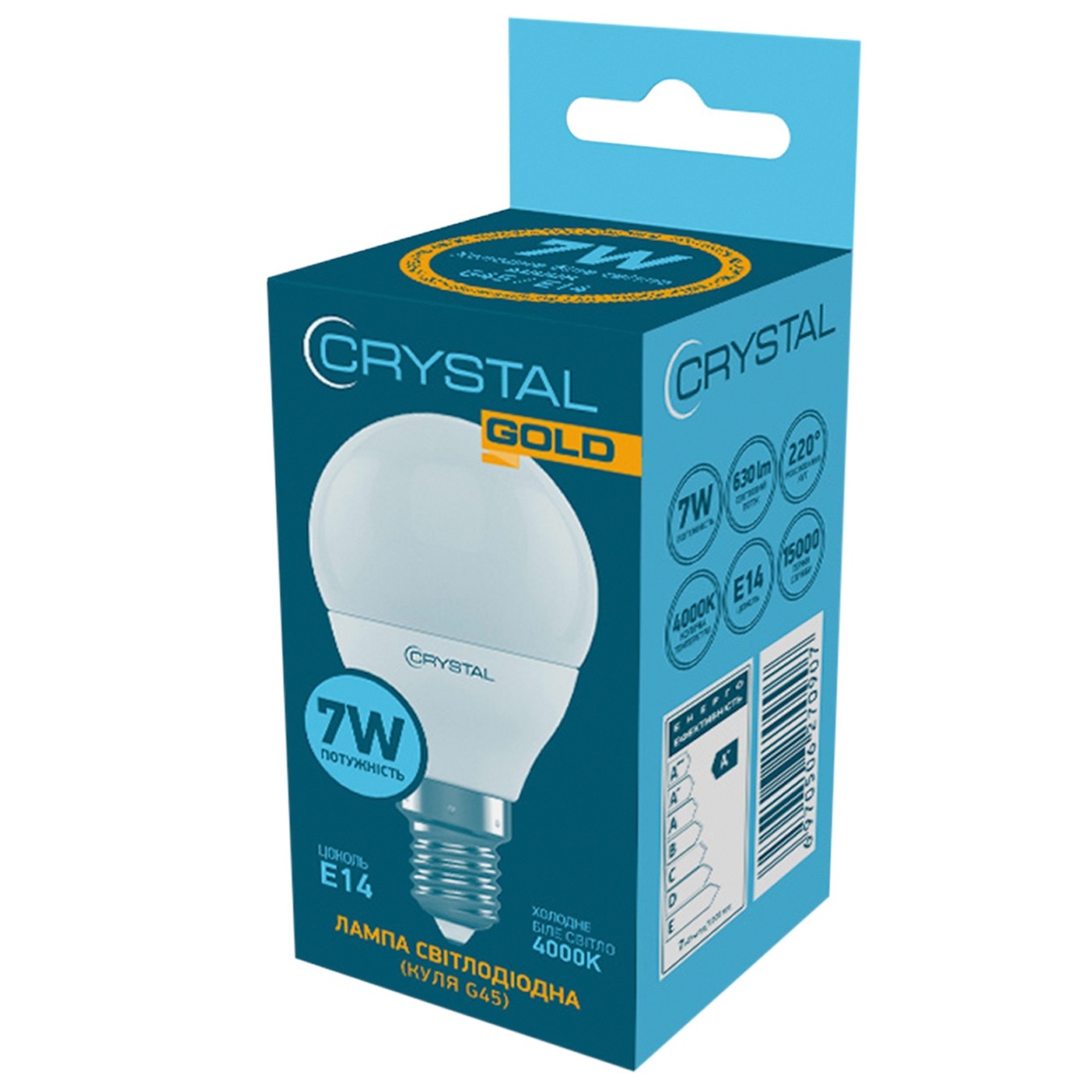

Лампа Crystal Gold Led G45 7W PA Е14 4000K