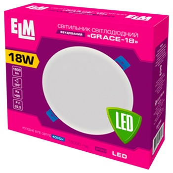 ELM Lamp LED Built-in Round Grace 18W 4000 26-0092 - buy, prices for MegaMarket - photo 2