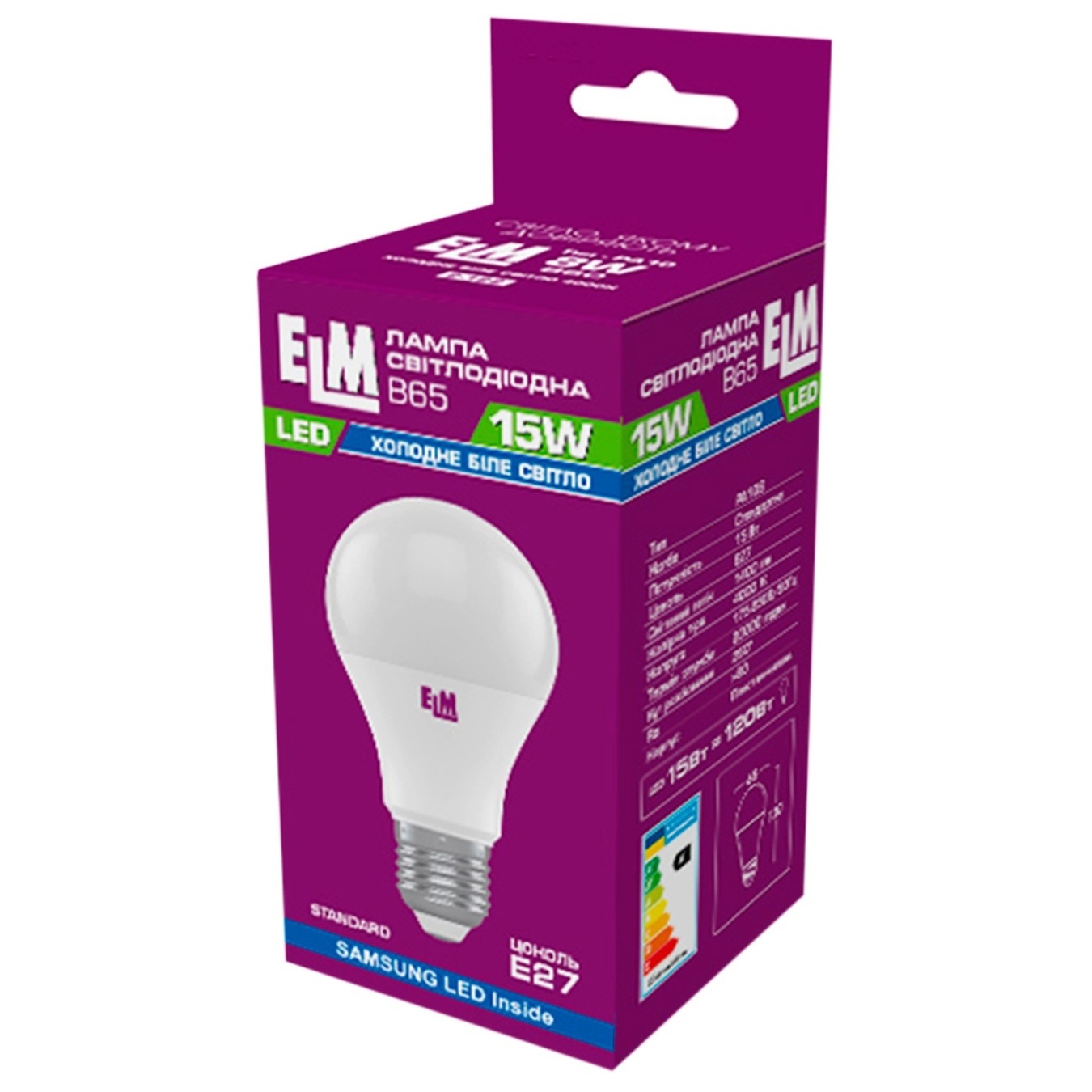 

Лампа ELM Led B65 15W PA10S E27 4000K