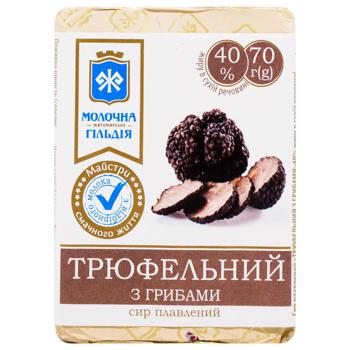 Molochna Gildiya Truffle Processed Cheese with Mushrooms 40% 70g - buy, prices for Supermarket "Kharkiv" - photo 2