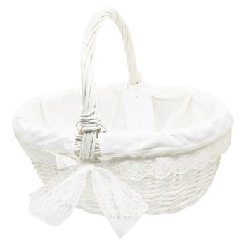 Church Textile Lace Wicker Basket M - buy, prices for COSMOS - photo 1