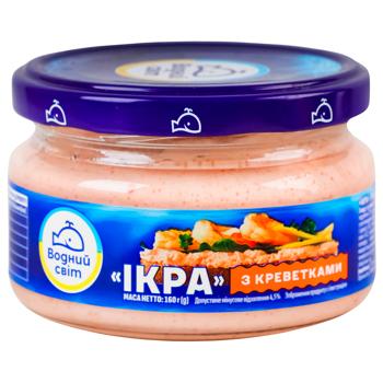 Икра мойвы Водный Мир с креветками 160г