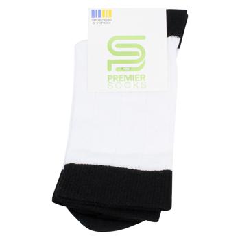 Носки Premier Socks детские высокие рубчик р.22-24 белый - купить, цены на ЕКО Маркет - фото 1