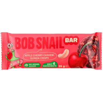 Батончик Bob Snail яблоко-вишня-кэшью-киноа 35г - купить, цены на КОСМОС - фото 1