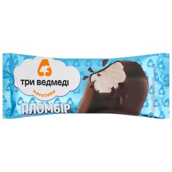Three Bears Plombir Ice Cream in Glaze 70g - buy, prices for Epicentr FOOD - photo 1