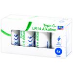 Батарейка Aro щелочная C-LR14 4шт