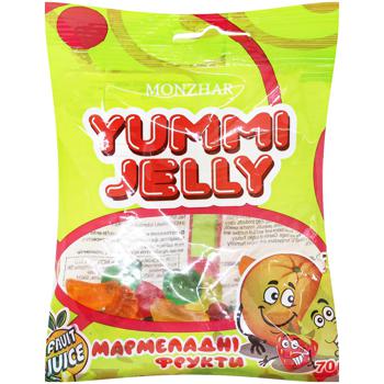 Цукерки Monzhar Yummy Jelly Мармеладні фрукти желейні 70г - купити, ціни на Auchan - фото 1