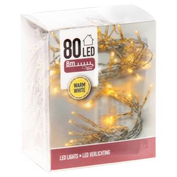 Гірлянда електрична Koopman 3хАА 80 LED 8,3м теплий білий - купити, ціни на КОСМОС - фото 1