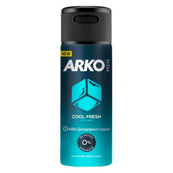 Дезодорант аерозольний Arko Men Сool Fresh Ice & Mint 150мл - купити, ціни на Таврія В - фото 1