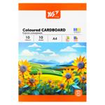 Yes Orange Line Single-Sided Coloured Cardboard А4 10 colours 10 sheets