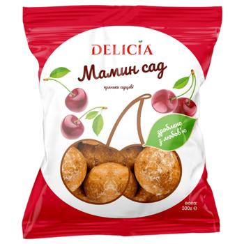 Пряники Delicia Мамин сад сирцеві зі смаком вишні 300г