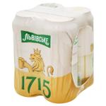 Lvivske 1715 Light Beer 4.5% 0.48l x 4pcs