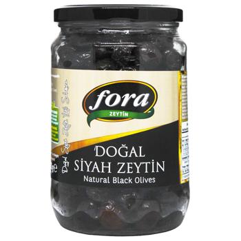 Оливки Fora натуральні чорні з/к 450 г ( Туреччина) - купить, цены на КОСМОС - фото 1