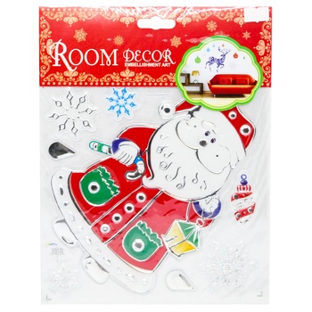 Наклейки на вікна новорічні 20х20см в асортименті - купити, ціни на - фото 3