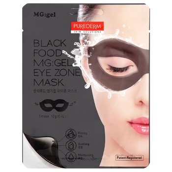 Purederm Black Nourishing Gel Eye Mask 12g - buy, prices for ULTRAMARKET - photo 1