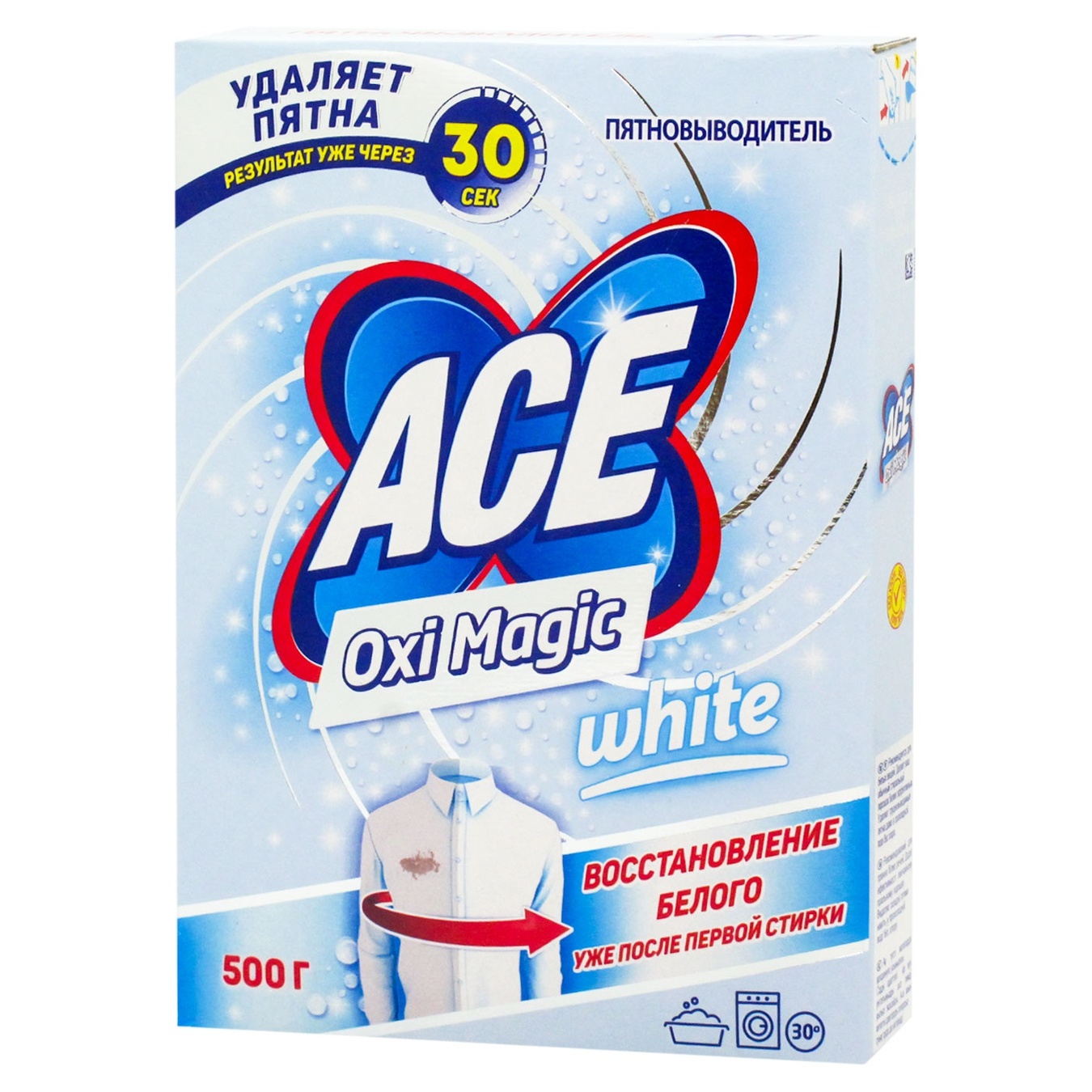

Пятновыводитель ACE Oxi Magic White 500г