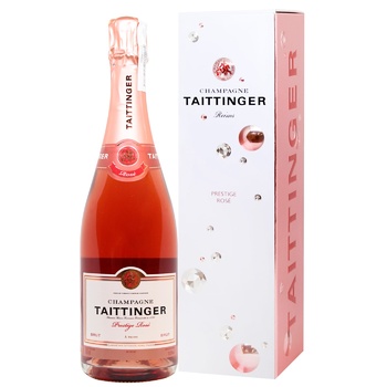 Шампанське Taittinger Prestige Rose рожеве брют 12,5% 0,75л - купити, ціни на МегаМаркет - фото 1