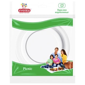 Evеnta Disposable Paper Plate 23cm 20pcs - buy, prices for MegaMarket - photo 1