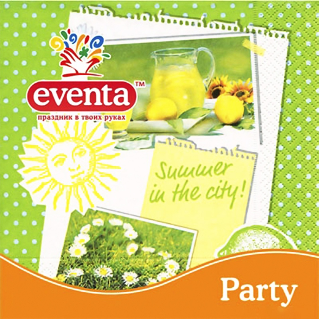 

Салфетки бумажные Eventa трехслойные 20шт
