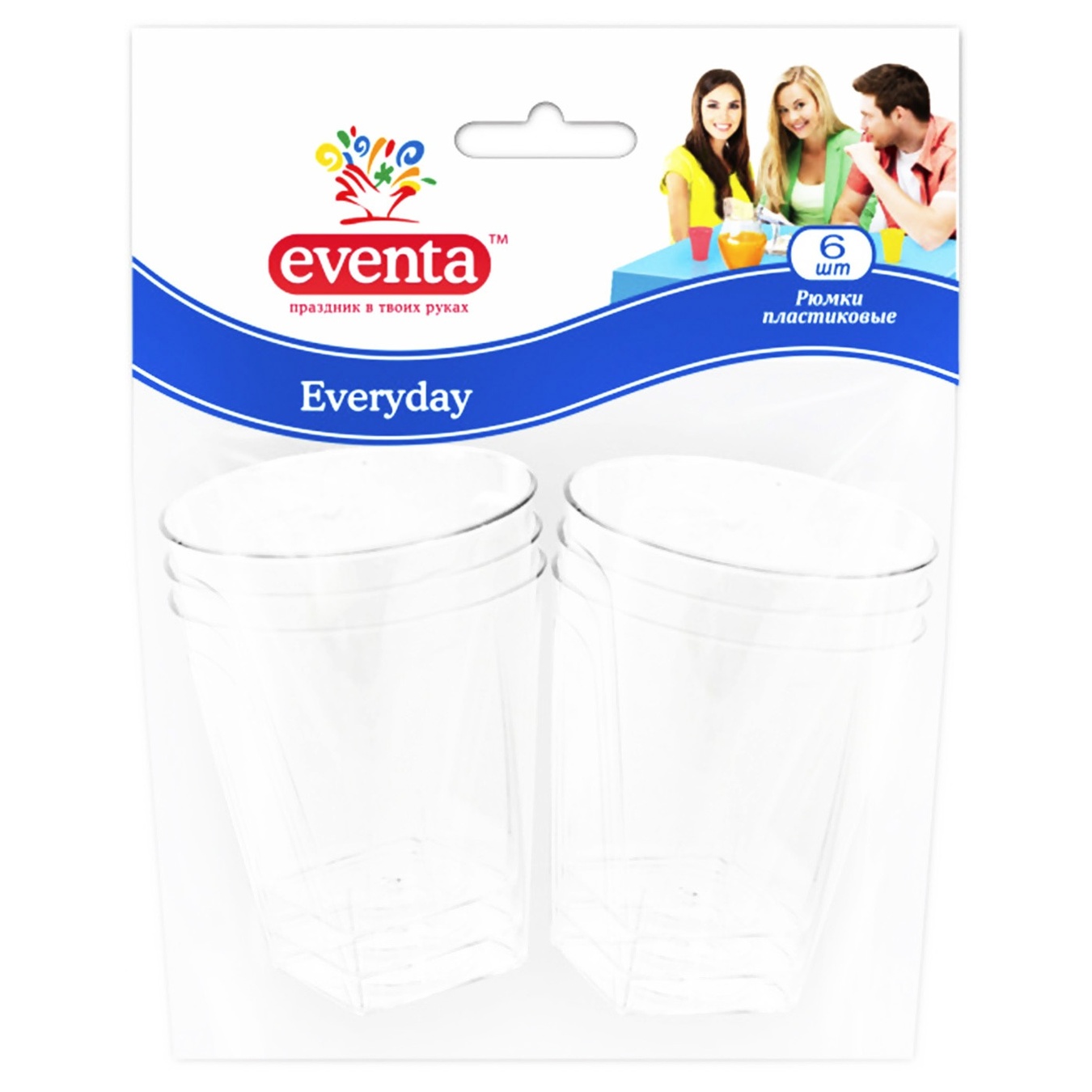 

Рюмки Eventa пластиковые прозрачные 6шт