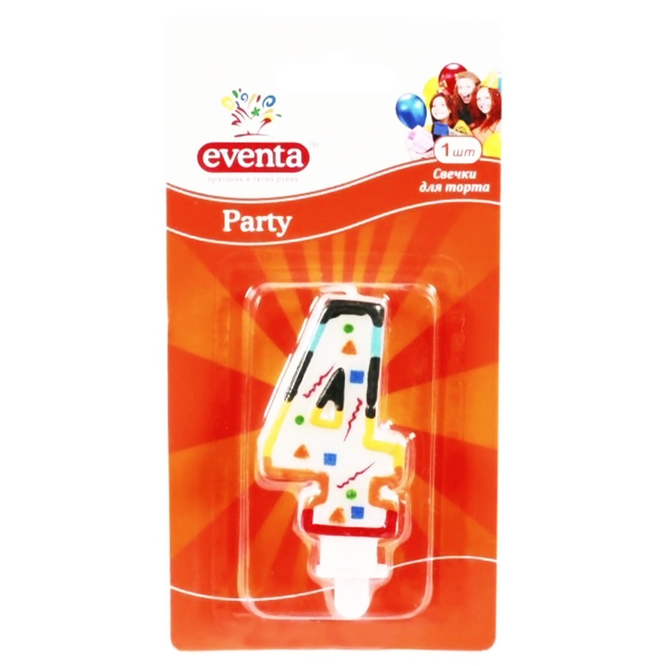 

Свечи Eventa для торта цифра 1шт