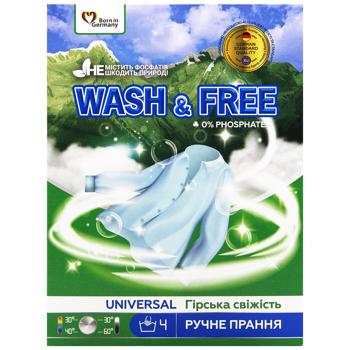 Стиральный порошок Wash&Free Горная свежесть для ручной стирки 400г - купить, цены на Идеал - фото 2
