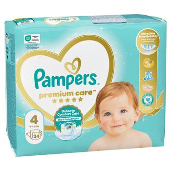 Подгузники Pampers Premium Care Maxi 4 9-14кг 34шт - купить, цены на - фото 3