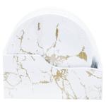 Набір костерів круглих білий мармур 10*11,5*5см 6шт