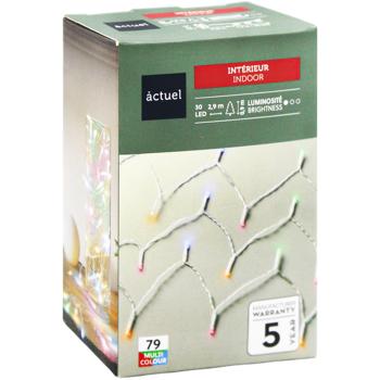 Гирлянда Actuel 30LED мультиколор на батарейках 3,05м - купить, цены на Auchan - фото 3