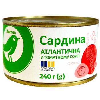 Auchan Atlantic Sardines in Tomato Sauce 240g