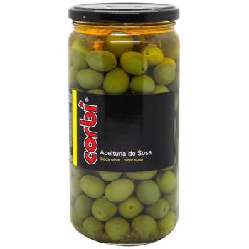 Corbi Green Olives Aged in Caustic Soda with Pits in Brine 700g - buy, prices for - photo 1