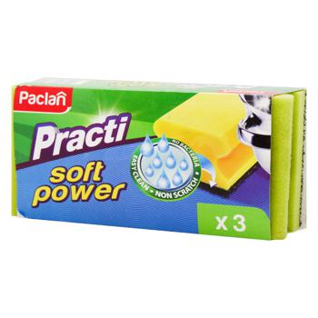 Paclan Kitchen Sponges 3pcs - buy, prices for MegaMarket - photo 3