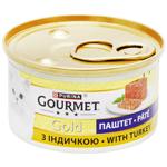 Корм влажный Gourmet Gold с индейкой для кошек 85г