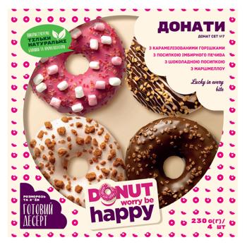 Донат Donut Worry Be Happy сет №7 230г - купити, ціни на METRO - фото 1