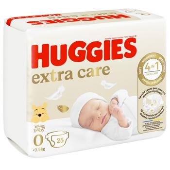 Huggies Extra Care Diapers 0+ <3.5kg 25pcs - buy, prices for - photo 2