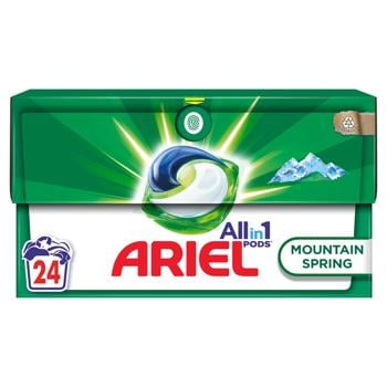 Капсулы для стирки Ariel Pods All-in-1 Горный родник 24шт - купить, цены на КОСМОС - фото 3