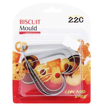 Metal Cookie Cutter 7*6,5+6*5+4,5*4cm