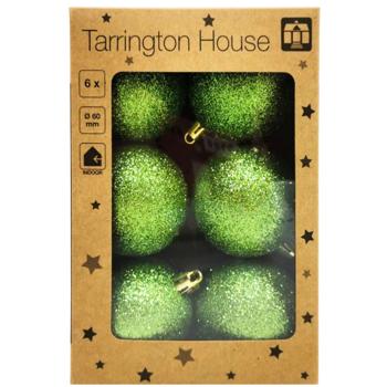 Шар елочный Tarrington House зеленый 6см 6шт - купить, цены на METRO - фото 2
