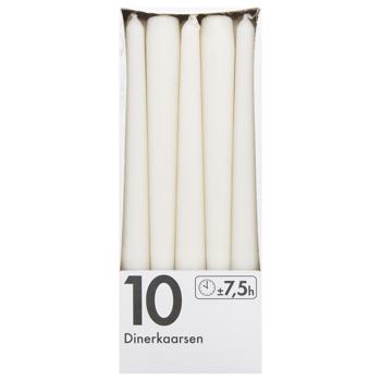 Bolsius Festive Cone White Candle 245/23mm U8437 - buy, prices for ULTRAMARKET - photo 1