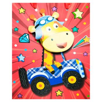 Пакет подарочный бумажный 26*32*10см - купить, цены на Таврия В - фото 1